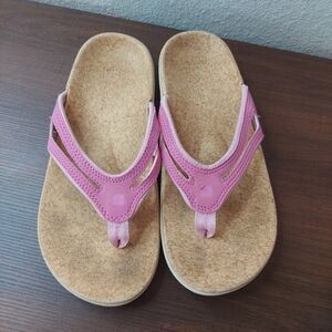 Spenco Yumi Silver‎ Pink Supportive Ortho Flip Flop Sandals Size 7